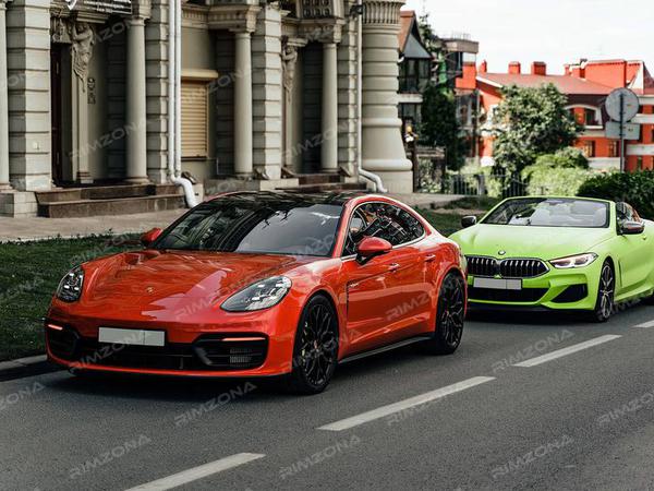 Porsche Panamera на кованых дисках в стиле VOSSEN HF2 R21 - Фото № 3